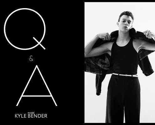 Model Kyle Bender from Crawford Models. Photographed for Ponyboy by Alexander Thompson in New York City. Opening spread.