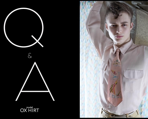 Model Ox Hirt from Two Management in New York City. Photographed for Ponyboy by Alexander Thompson. Opening spread.