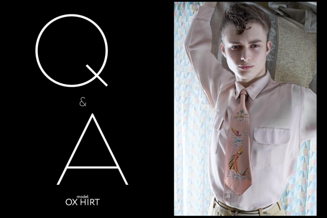 Model Ox Hirt from Two Management in New York City. Photographed for Ponyboy by Alexander Thompson. Opening spread.