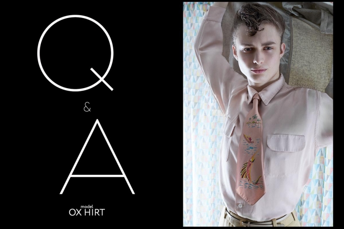 Model Ox Hirt from Two Management in New York City. Photographed for Ponyboy by Alexander Thompson. Opening spread.