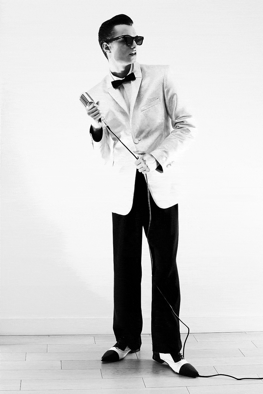 Model Brayden Reeder from Muse Management. Photographed for Ponyboy by Alexander Thompson in New York City. Look 11. GIF.