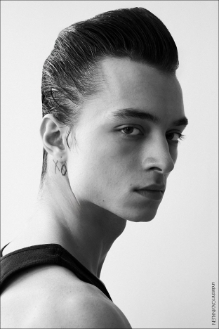 Model Brayden Reeder from Muse Management. Photographed for Ponyboy by Alexander Thompson in New York City. Look 1 - 2.