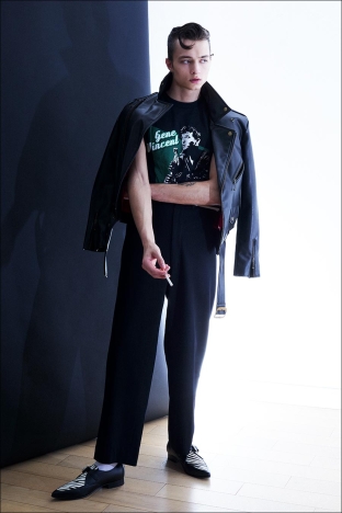 Model Brayden Reeder from Muse Management. Photographed for Ponyboy by Alexander Thompson in New York City. Look 7.