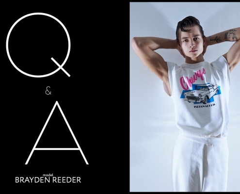 Model Brayden Reeder from Muse Management. Photographed for Ponyboy by Alexander Thompson in New York City. Opening spread.