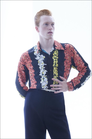 Model Calder Tillinghast from Christophe Creative. Photographed for Ponyboy by Alexander Thompson in New York City. Look 5.