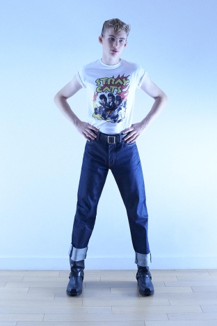 Model Jacob Lipton from Crawford Models. Photographed for Ponyboy by Alexander Thompson in New York City. Look 10 - 1.