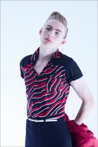 Model Jacob Lipton from Crawford Models. Photographed for Ponyboy by Alexander Thompson in New York City. Look 2.