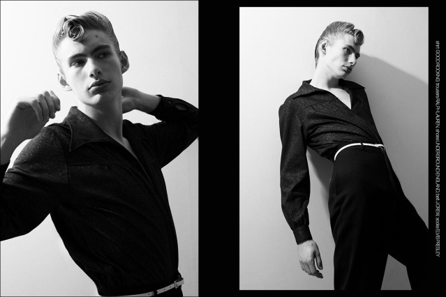 Model Jacob Lipton from Crawford Models. Photographed for Ponyboy by Alexander Thompson in New York City. Spread 4.