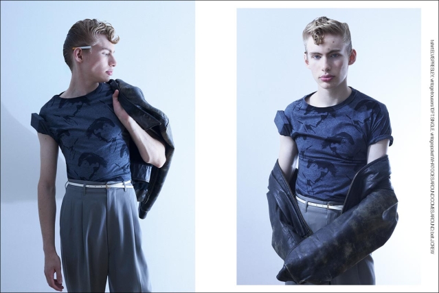 Model Jacob Lipton from Crawford Models. Photographed for Ponyboy by Alexander Thompson in New York City. Spread 7.