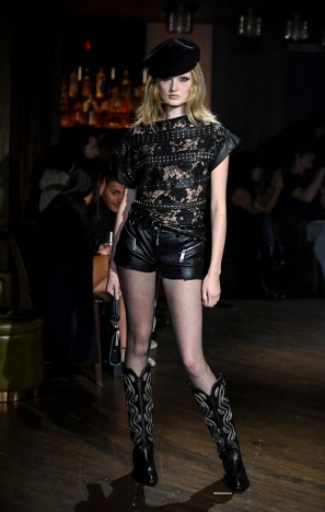 The John Richmond Spring Summer 2026 collection - CULTURE VULTURE: PICKING AT THE BONES OF SUBCULTURES. Look 15.