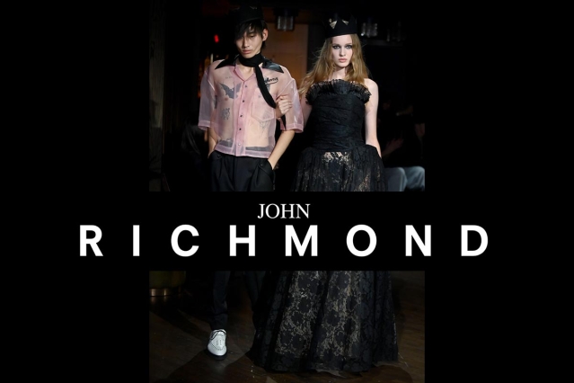The John Richmond Spring Summer 2026 collection - CULTURE VULTURE: PICKING AT THE BONES OF SUBCULTURES. Opener.