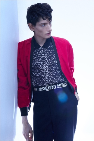 Model Emmanuel Leal from Muse Management. Photographed for Ponyboy by Alexander Thompson in New York City. Look 8.