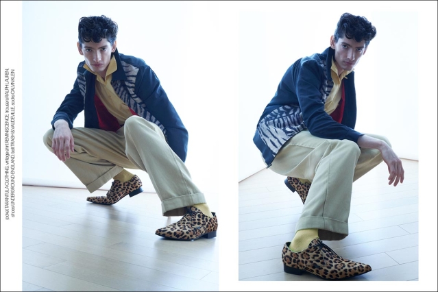 Model Emmanuel Leal from Muse Management. Photographed for Ponyboy by Alexander Thompson in New York City. Spread 3.