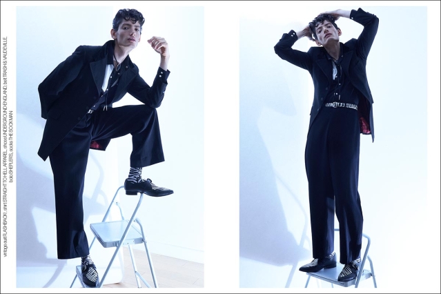 Model Emmanuel Leal from Muse Management. Photographed for Ponyboy by Alexander Thompson in New York City. Spread 6.