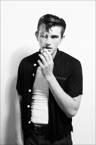 Model Danyil Zhuchko from Soul Artist Management. Photographed for Ponyboy by Alexander Thompson in New York City. Look 7.