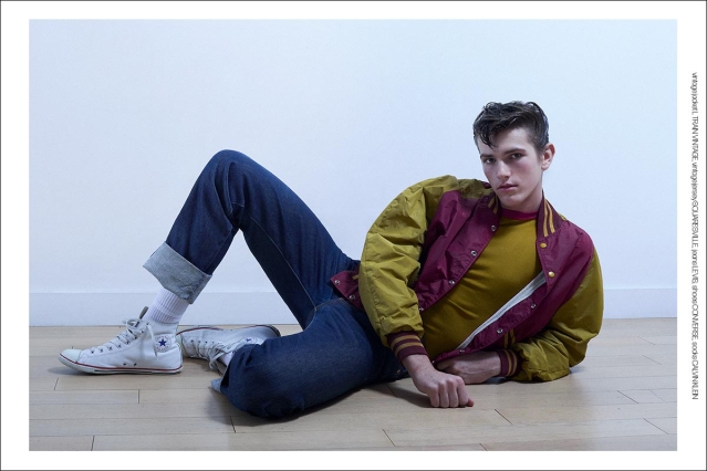 Model Danyil Zhuchko from Soul Artist Management. Photographed for Ponyboy by Alexander Thompson in New York City. Spread 10.