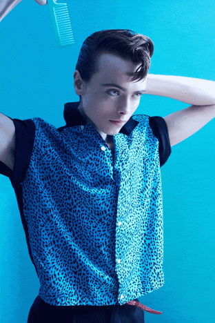 Model Samuel Vervaecke from Two Management NY. Photographed for Ponyboy by Alexander Thompson in New York City. GIF 1.
