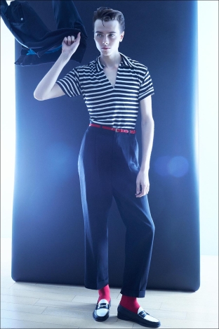 Model Samuel Vervaecke from Two Management NY. Photographed for Ponyboy by Alexander Thompson in New York City. Look 3.