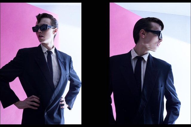 Model Samuel Vervaecke from Two Management NY. Photographed for Ponyboy by Alexander Thompson in New York City. Spread 5.