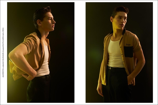Model Ethan Elfont from Muse Management. Photographed for Ponyboy by Alexander Thompson in New York City. Spread 3.