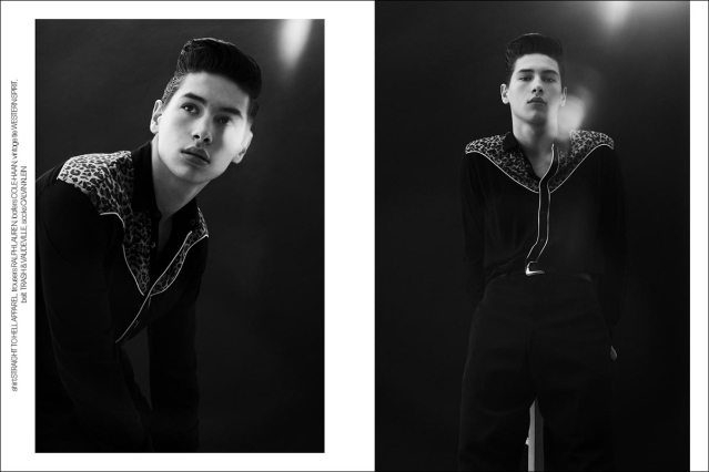 Model Ethan Elfont from Muse Management. Photographed for Ponyboy by Alexander Thompson in New York City. Spread 4.