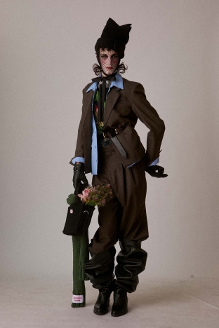 Charles Jeffrey Loverboy "Thistle" collection, for Autumn Winter 2026. Look 1.