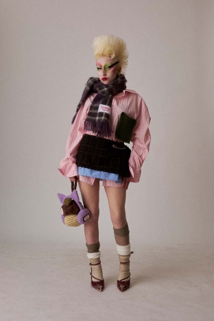 Charles Jeffrey Loverboy "Thistle" collection, for Autumn Winter 2026. Look 10.