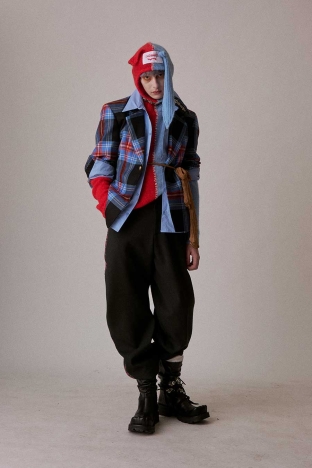 Charles Jeffrey Loverboy "Thistle" collection, for Autumn Winter 2026. Look 12.