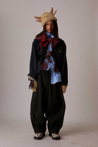 Charles Jeffrey Loverboy "Thistle" collection, for Autumn Winter 2026. Look 19.