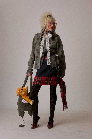 Charles Jeffrey Loverboy "Thistle" collection, for Autumn Winter 2026. Look 20.