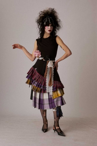 Charles Jeffrey Loverboy "Thistle" collection, for Autumn Winter 2026. Look 21.