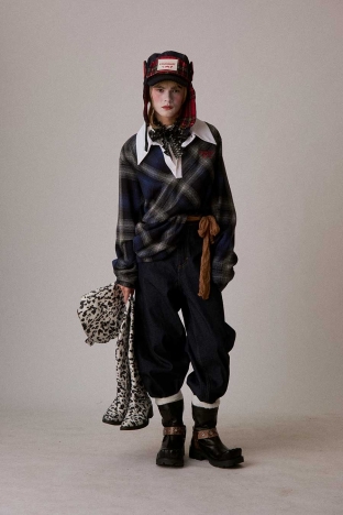 Charles Jeffrey Loverboy "Thistle" collection, for Autumn Winter 2026. Look 23.