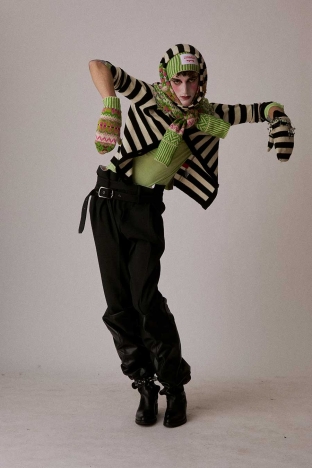 Charles Jeffrey Loverboy "Thistle" collection, for Autumn Winter 2026. Look 25.