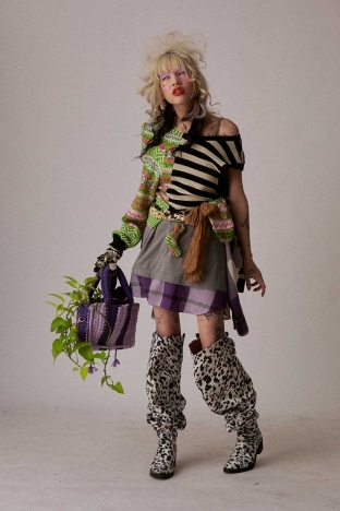 Charles Jeffrey Loverboy "Thistle" collection, for Autumn Winter 2026. Look 26.