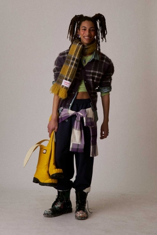 Charles Jeffrey Loverboy "Thistle" collection, for Autumn Winter 2026. Look 27.