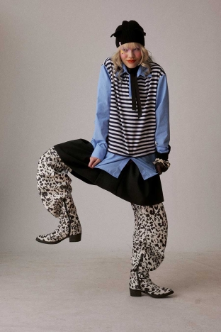 Charles Jeffrey Loverboy "Thistle" collection, for Autumn Winter 2026. Look 6.