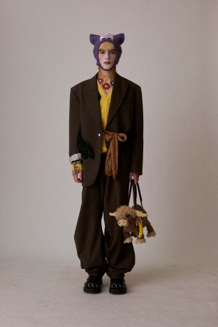 Charles Jeffrey Loverboy "Thistle" collection, for Autumn Winter 2026. Look 8.