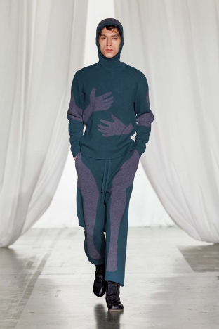 The Saul Nash FW 2026 "Masquerade" menswear collection. Look 13.