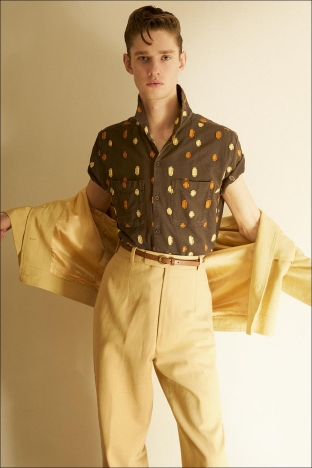 Model Robert Stewart from Crawford Models. Photographed for Ponyboy by Alexander Thompson in New York City. Look 10 -2.