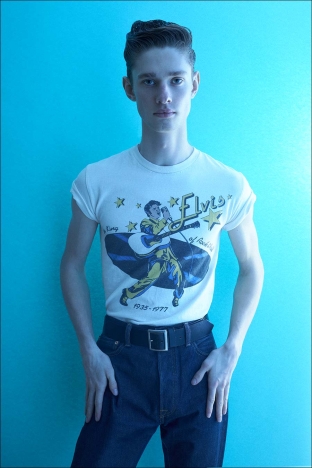 Model Robert Stewart from Crawford Models. Photographed for Ponyboy by Alexander Thompson in New York City. Look 5.