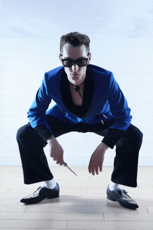 Model THADDEUS from unite unite. Photographed for Ponyboy by Alexander Thompson in New York City. GIF 2 - small.