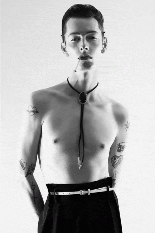 Model THADDEUS from unite unite. Photographed for Ponyboy by Alexander Thompson in New York City. GIF 3 - small.