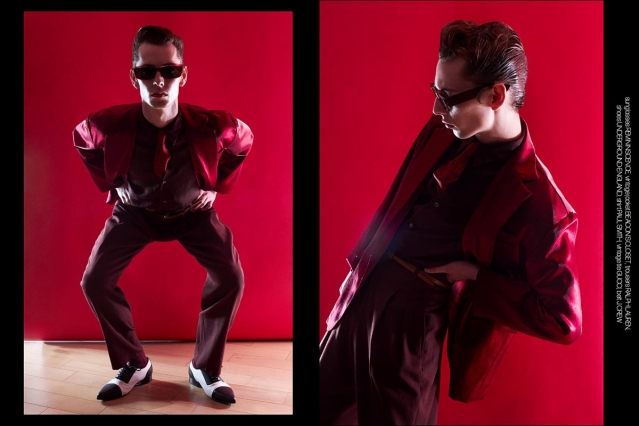 Model THADDEUS from unite unite. Photographed for Ponyboy by Alexander Thompson in New York City. Spread 3.