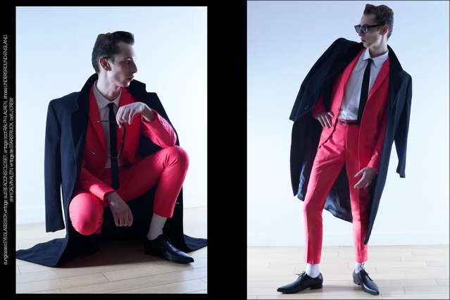 Model THADDEUS from unite unite. Photographed for Ponyboy by Alexander Thompson in New York City. Spread 6.