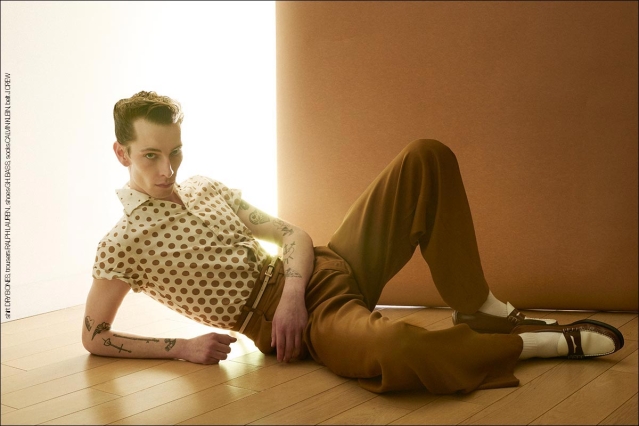 Model THADDEUS from unite unite. Photographed for Ponyboy by Alexander Thompson in New York City. Spread 8.
