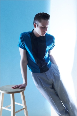 Model Konrad Bromke from Unite Unite Models. Photographed for Ponyboy by Alexander Thompson in New York City. Look 7 - 3.