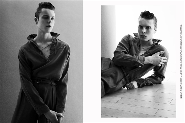 Model Konrad Bromke from Unite Unite Models. Photographed for Ponyboy by Alexander Thompson in New York City. Spread 5.
