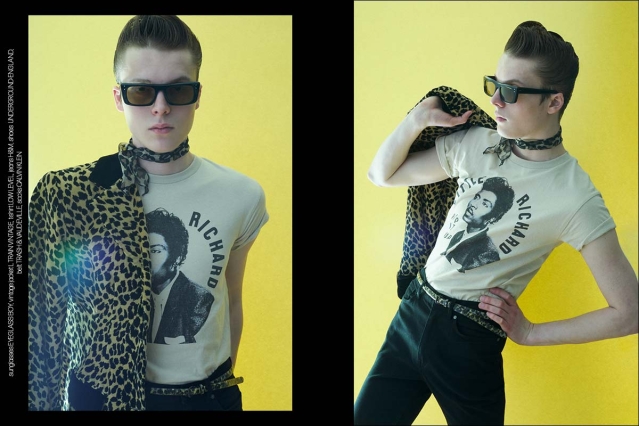 Model Konrad Bromke from Unite Unite Models. Photographed for Ponyboy by Alexander Thompson in New York City. Spread 6.
