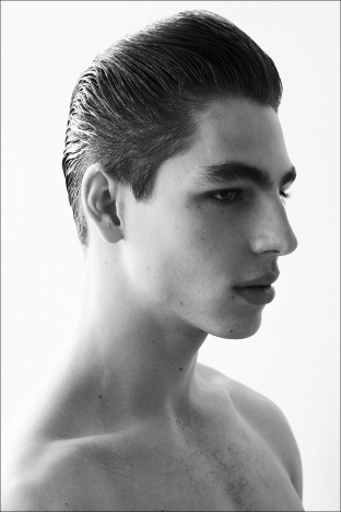 Model Thomas Prendergast from Christophe Creative. Photographed for Ponyboy by Alexander Thompson in New York City. Look 1 - 2.