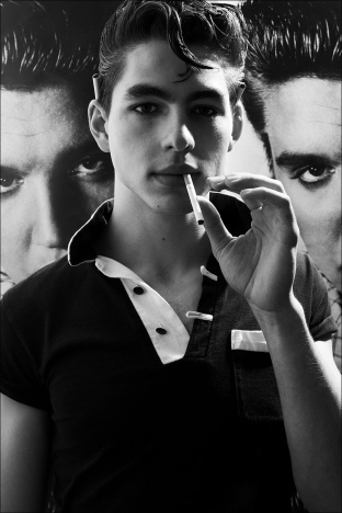 Model Thomas Prendergast from Christophe Creative. Photographed for Ponyboy by Alexander Thompson in New York City. Look 4.